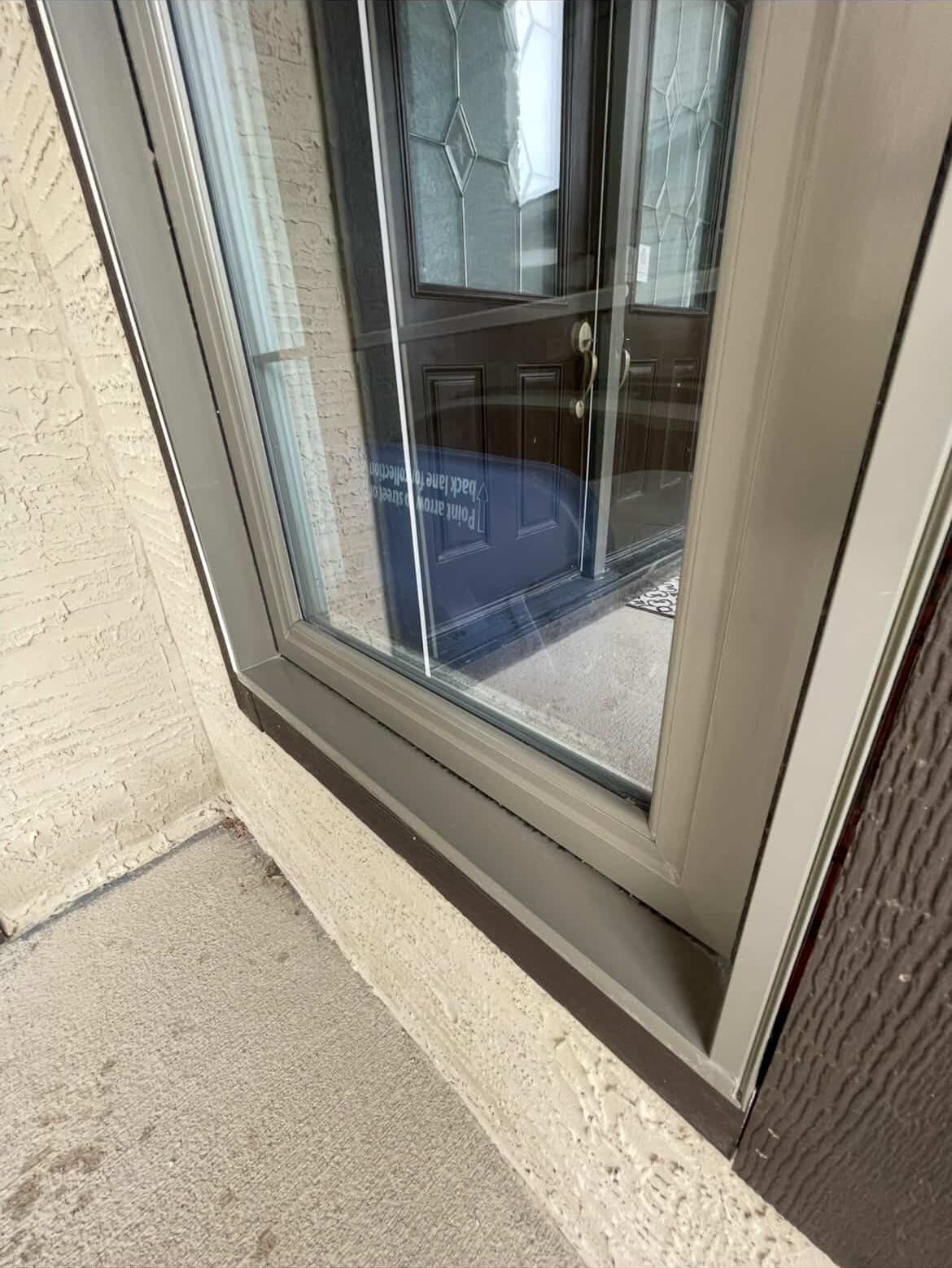 Streak-free glass on a front entry window